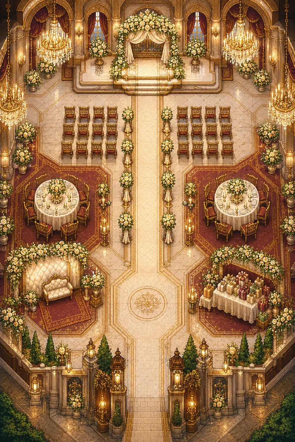 Map tema Wedding Royal Ballroom